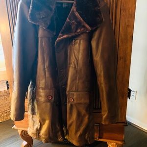 Men’s new leather coat w/tags